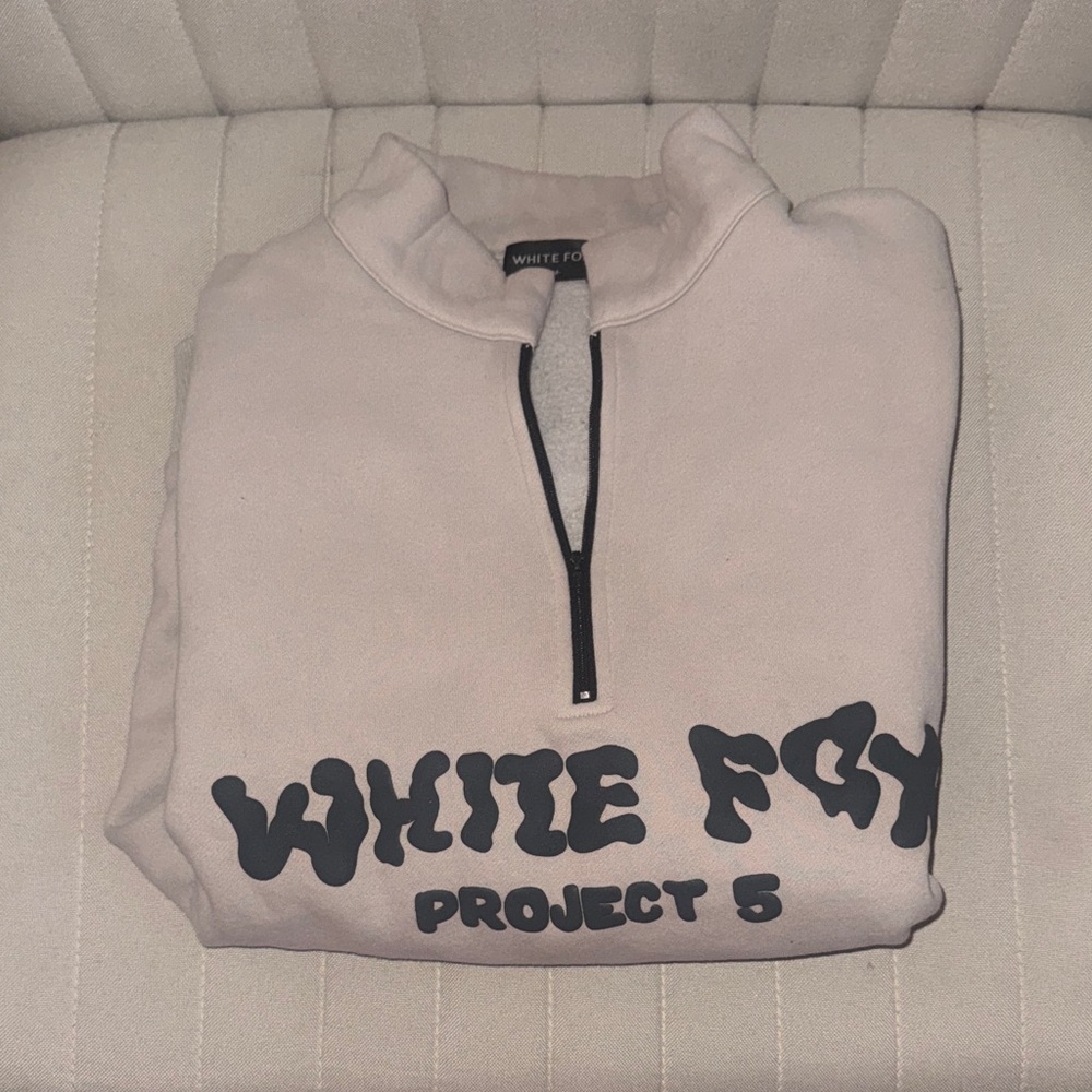 White Fox Long Sleeve Quarter Zop